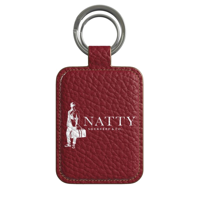 Cardinal Leather Keychain