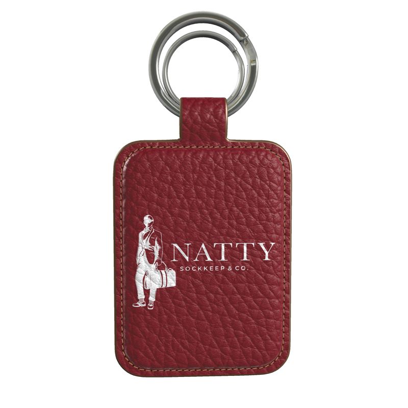 Cardinal Leather Keychain
