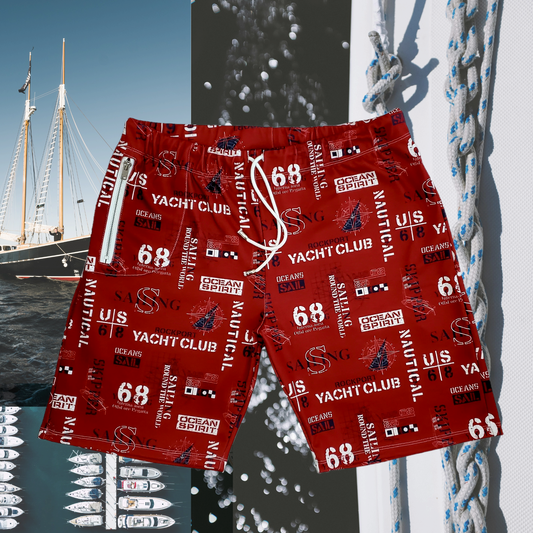 Casual Yacht Shorts Red