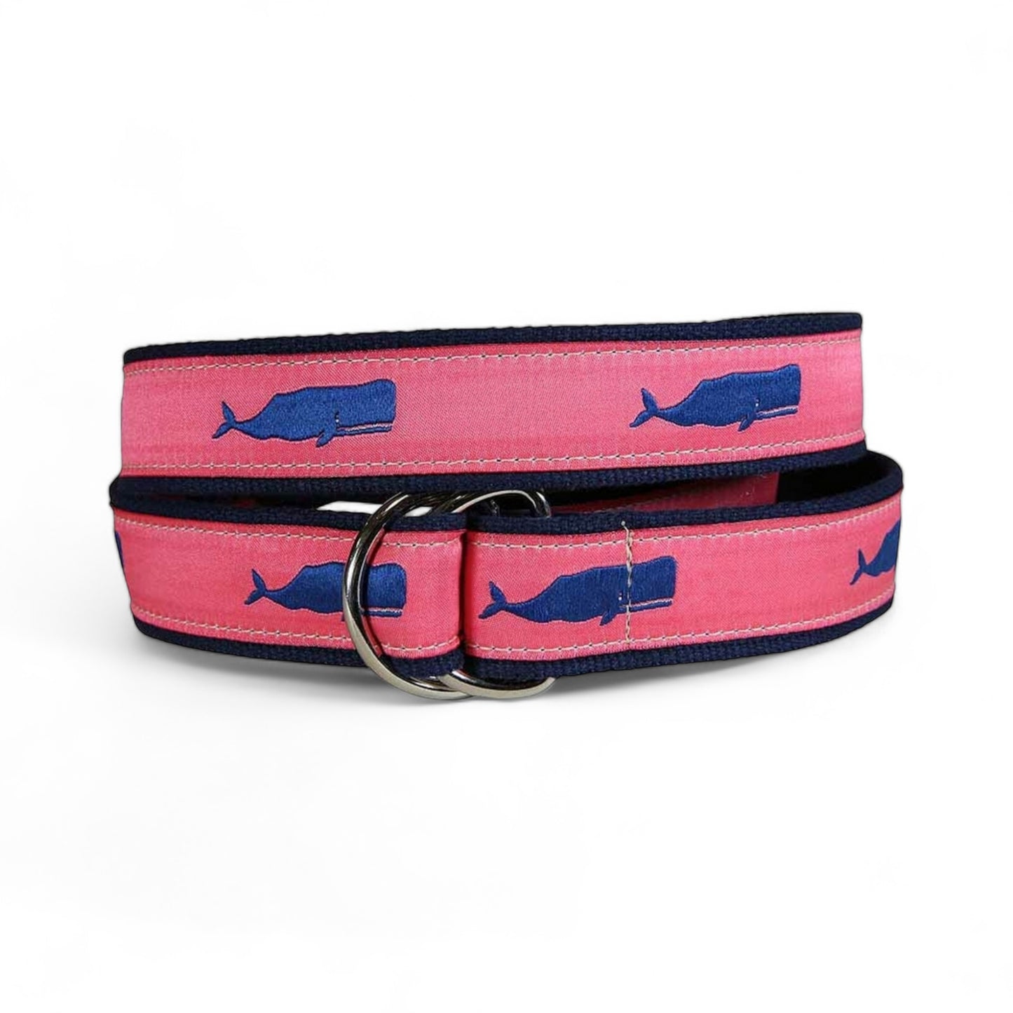 Moby Whale D-Ring Belt | Coral