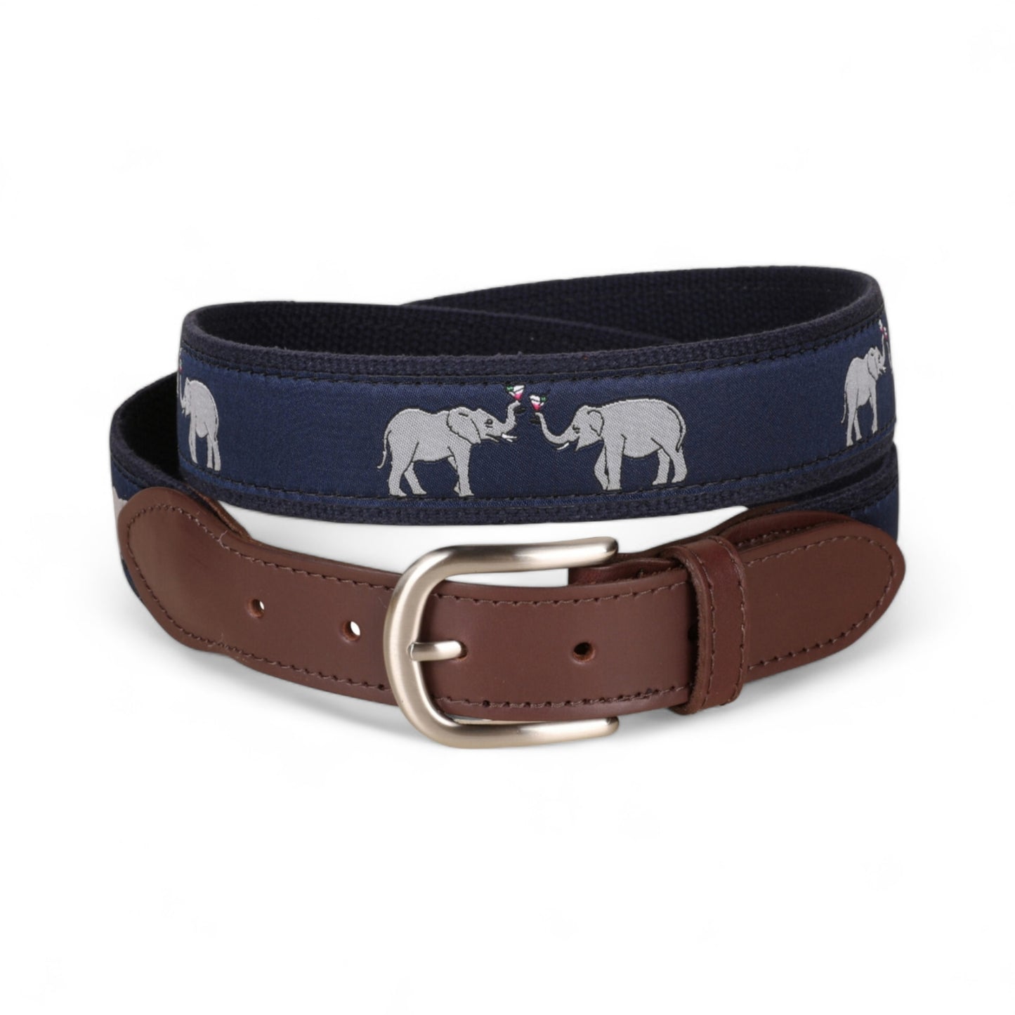 Elephant Leather Tab Belt